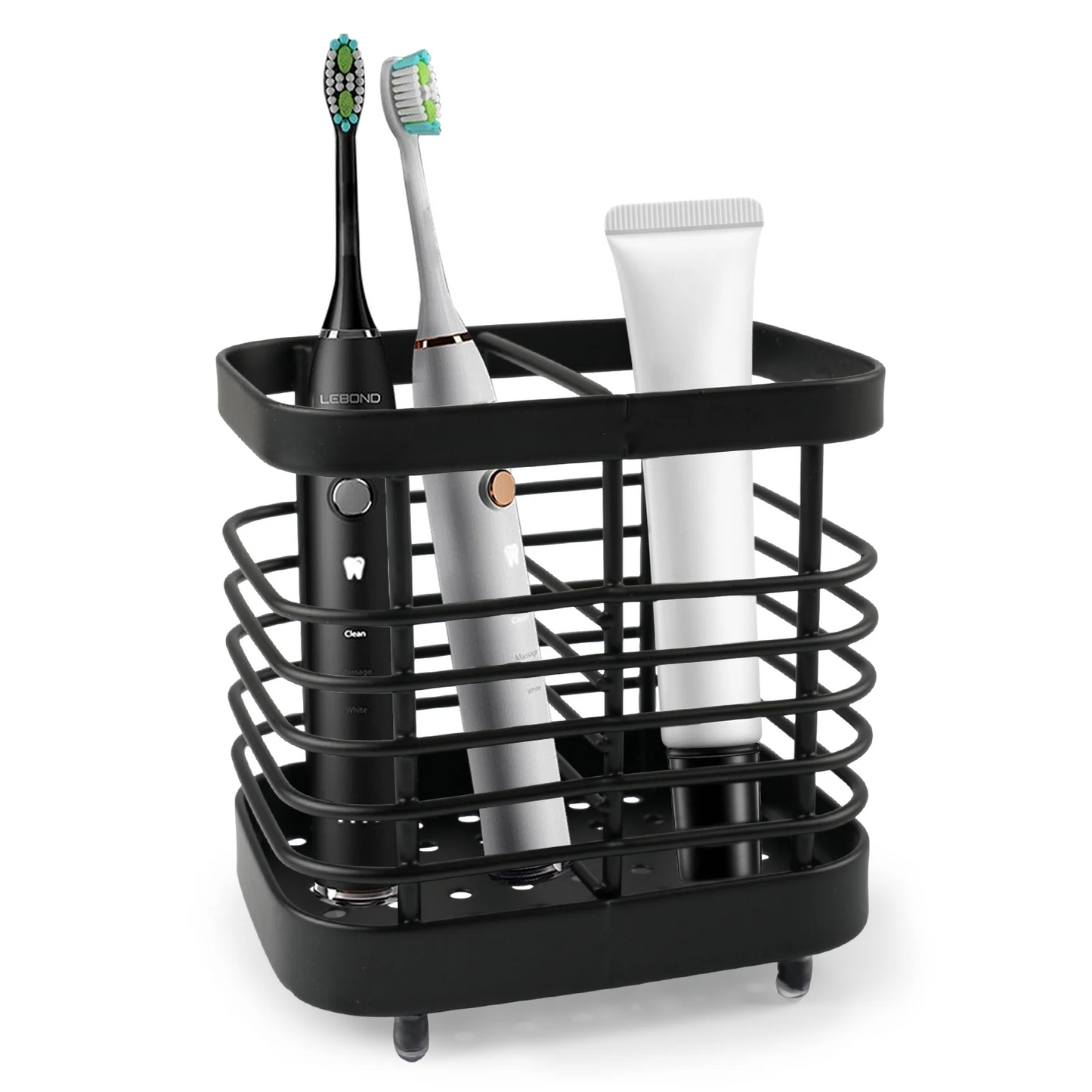 2 Slots Toothbrush Holders for Bathroom, Stainless Steel Electric Toothbrush Holder Wall Mounted, Shower Toothbrush Toothpaste Holder, Bathroom Organizer Essentials