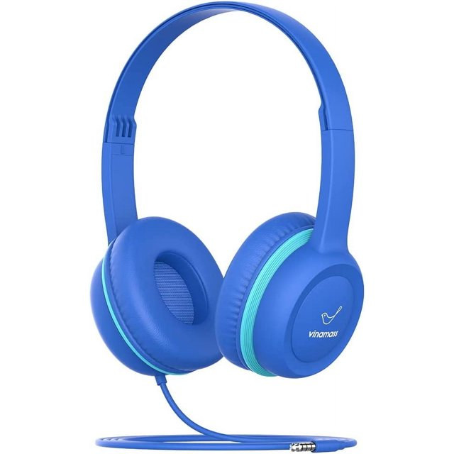 Vinamass Kids Headphones, Ear Headphones for Kids, Wired Headphones with Safe Volume Limiter 85dB, Kids Headphones with Cord 3.5mm Jack Wired for School Tablet