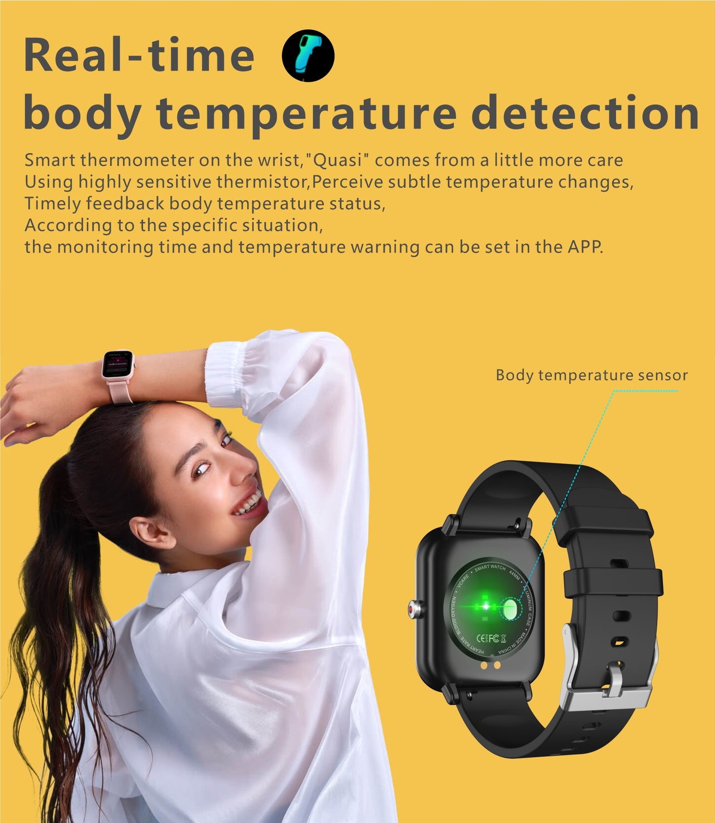 Q9pro Smart Watch Heart rate Body Temperature SpO2 BP Smart Watch, Sport Fitness Tracker Q9 pro IP68 Waterproof SmartWatch