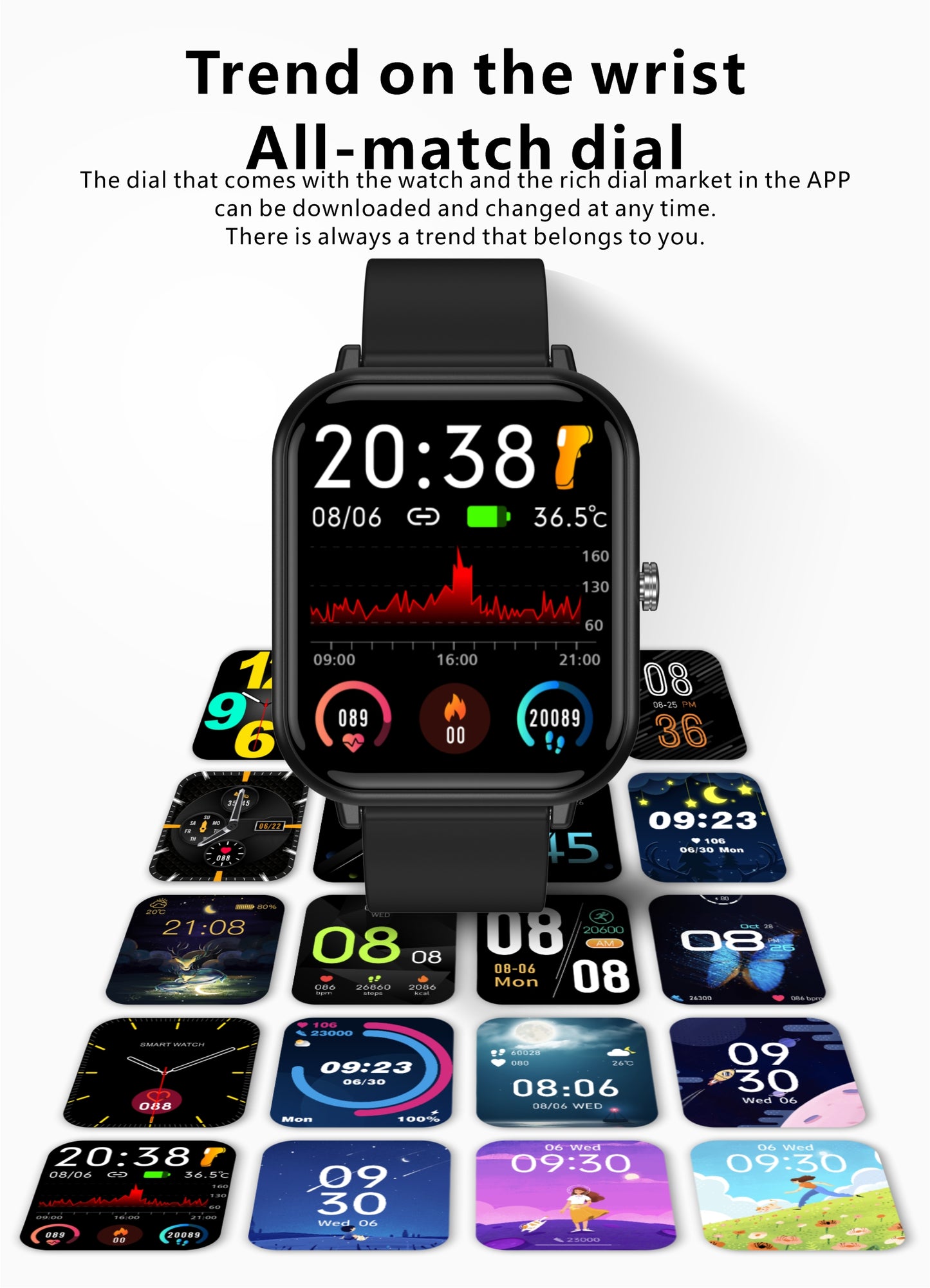 Q9pro Smart Watch Heart rate Body Temperature SpO2 BP Smart Watch, Sport Fitness Tracker Q9 pro IP68 Waterproof SmartWatch