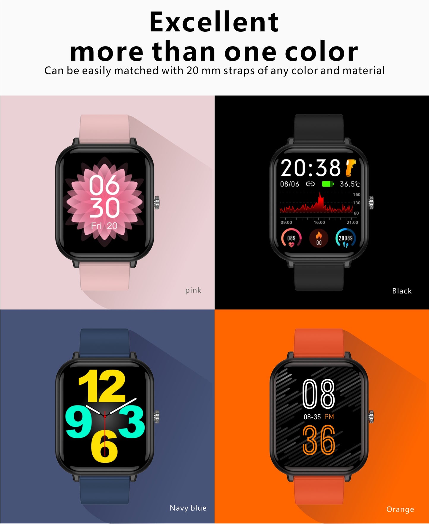 Q9pro Smart Watch Heart rate Body Temperature SpO2 BP Smart Watch, Sport Fitness Tracker Q9 pro IP68 Waterproof SmartWatch