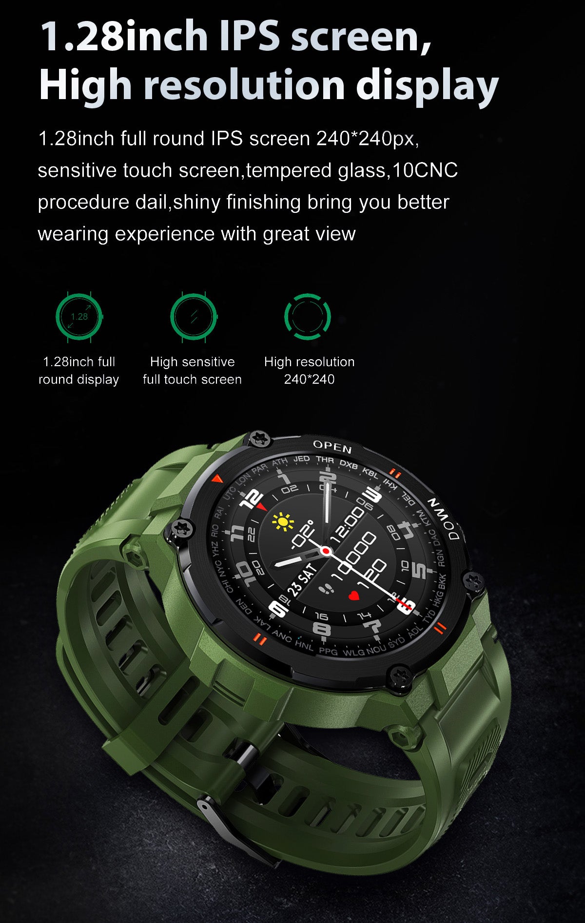 K22 Smart Watch Music Player Heart Rate Blood Pressure Pedometer Sports Watch Sleep Monitoring Sports Tracker