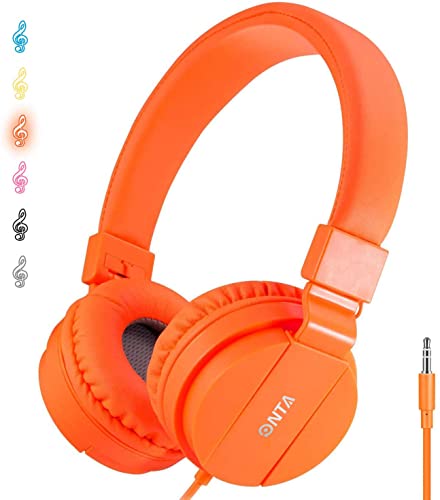 ONTA Kids Headphones for Boys Girls - Child Student Headset Wired Plug Toddler Earphones School Teen on Ear for Ipad | Computer | Smart Phone | Amazon Fire Tablet | Laptop | Plane Travel | Game
