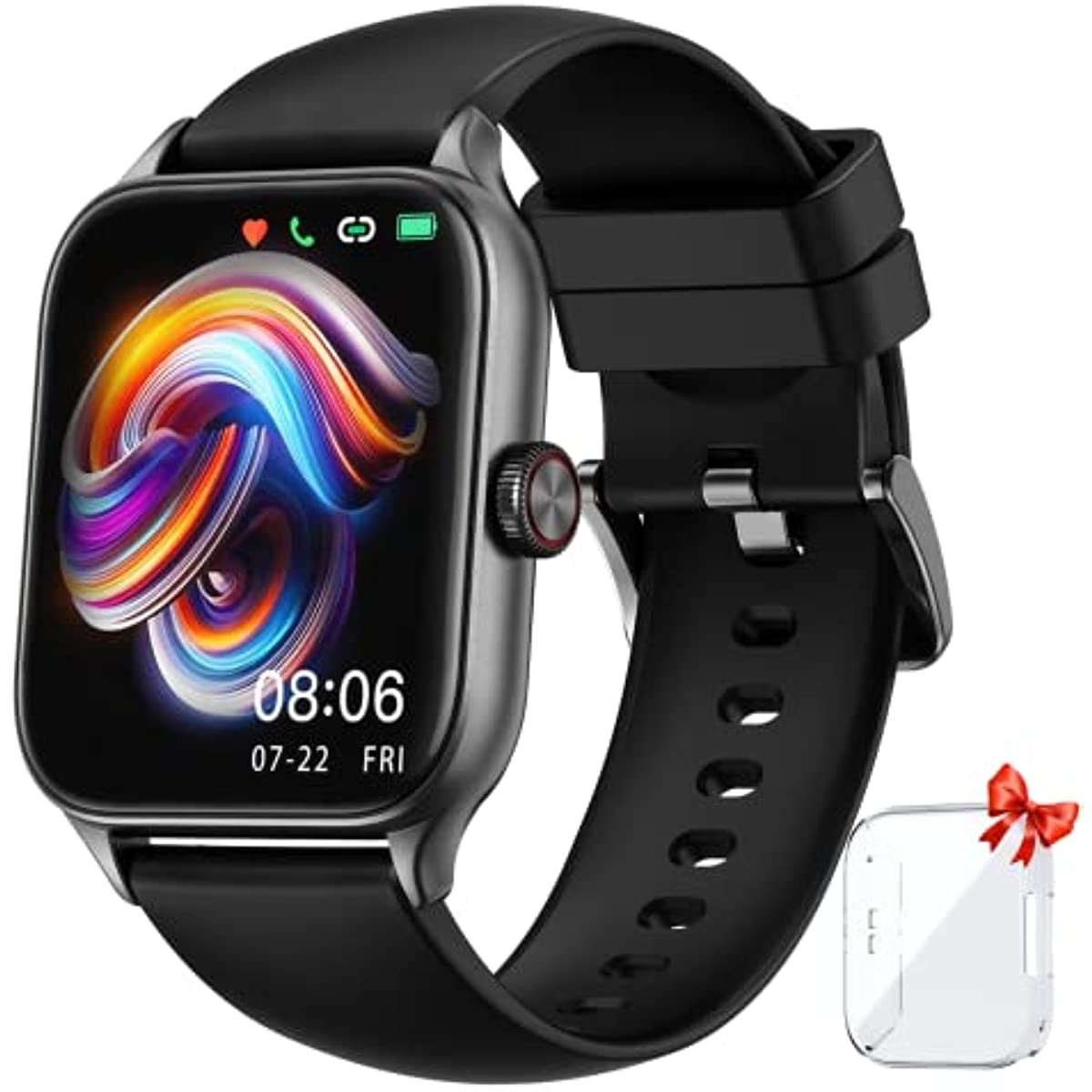 Smart Watch, Newest 1.85 "TFT HD Display Smart Watch with Receive & Dial, Smart Watch for Android iPhone with Pedometer, Fitness Tracker, Heart Rate, SMS Reminder, Android Smart Watch for Women Men