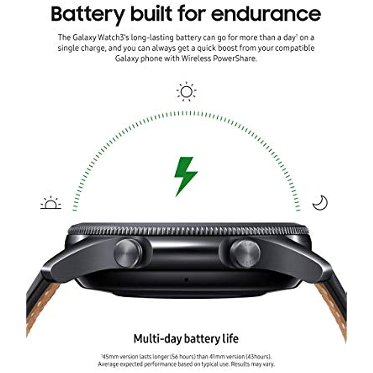 Samsung Galaxy Watch 3 (45mm, GPS, Bluetooth) Smart Watch with Advanced Health Monitoring, Fitness Tracking , and Long Lasting Battery - Mystic Black (US Version) (Renewed)