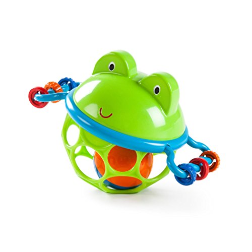 Bright Starts Oball Rattle Easy-Grasp Toy - Blue, 4", Ages Newborn+