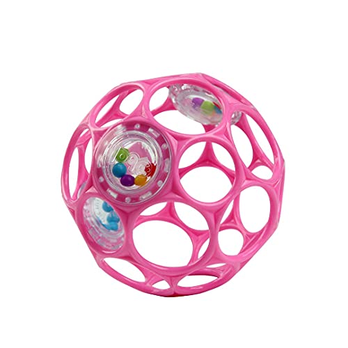 Bright Starts Oball Rattle Easy-Grasp Toy - Blue, 4", Ages Newborn+
