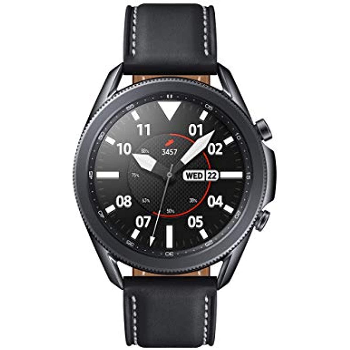 Samsung Galaxy Watch 3 (45mm, GPS, Bluetooth) Smart Watch with Advanced Health Monitoring, Fitness Tracking , and Long Lasting Battery - Mystic Black (US Version) (Renewed)