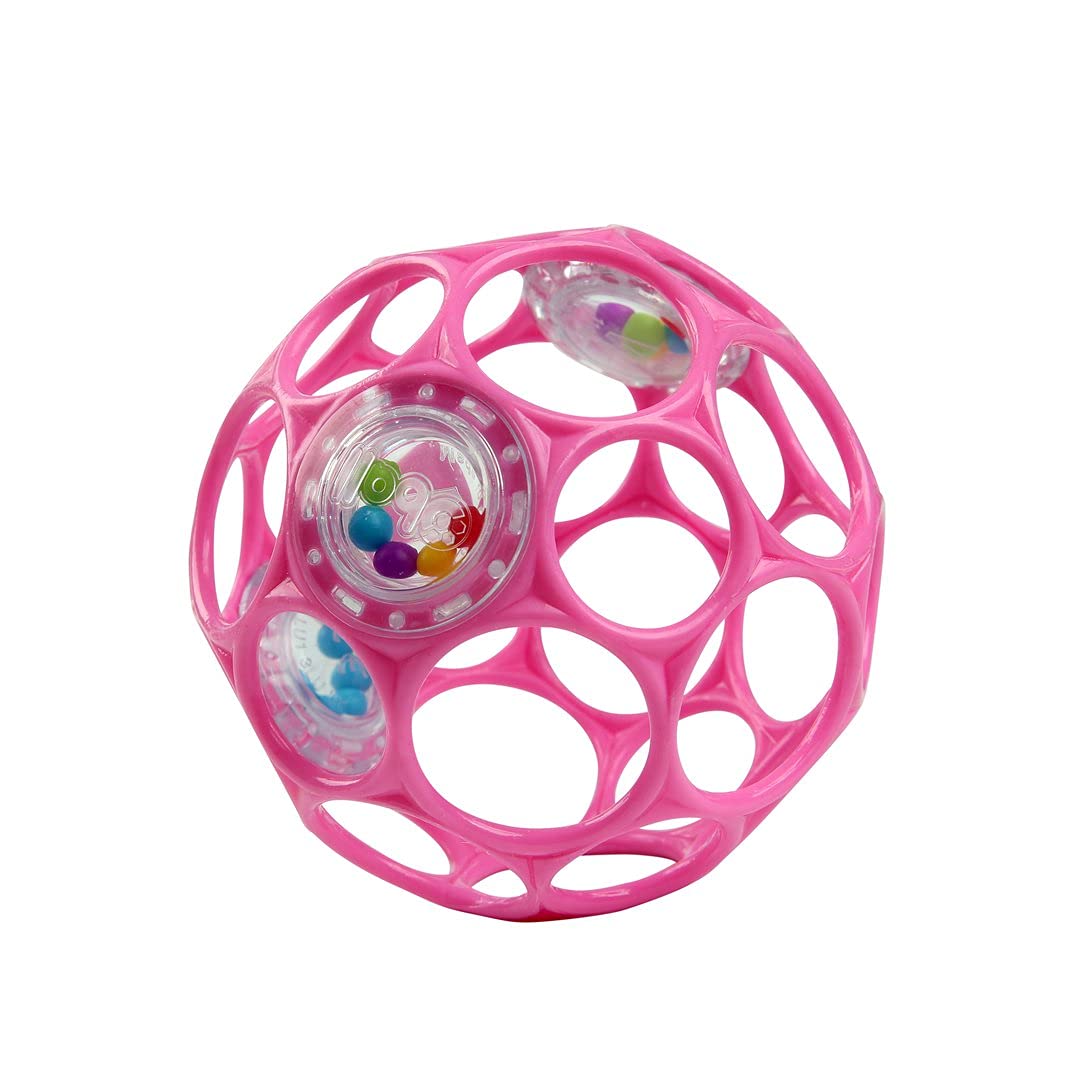 Bright Starts Oball Rattle Easy-Grasp Toy - Blue, 4", Ages Newborn+