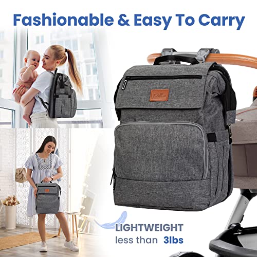 PILLANI Baby Diaper Bag Backpack, Baby Bag for Boys& Girls,Diaper Backpack,Baby Registry Search,Newborn Essentials Baby Gifts