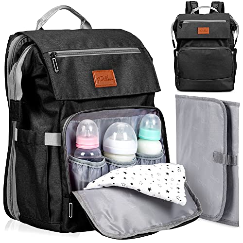 PILLANI Baby Diaper Bag Backpack, Baby Bag for Boys& Girls,Diaper Backpack,Baby Registry Search,Newborn Essentials Baby Gifts