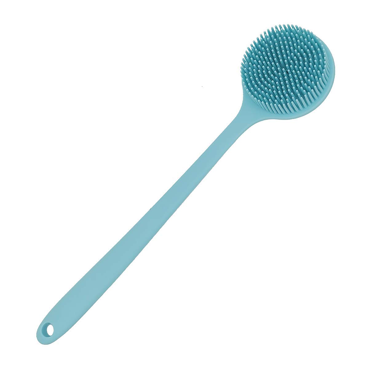 DNC Silicone Back Scrubber for Shower Bath Body Brush with Long Handle, BPA-Free, Hypoallergenic, Eco-Friendly (Gray)