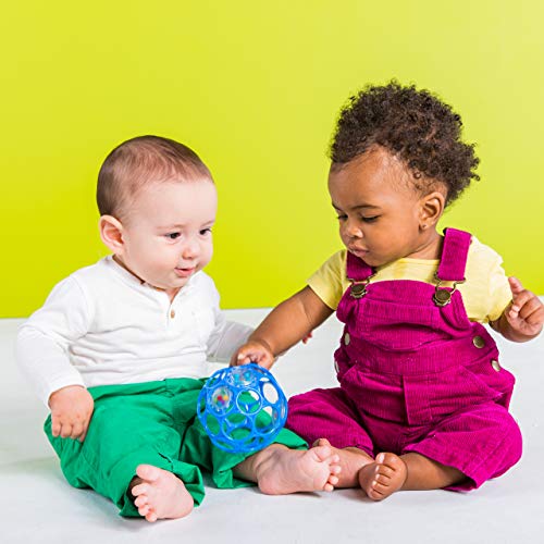 Bright Starts Oball Rattle Easy-Grasp Toy - Blue, 4", Ages Newborn+