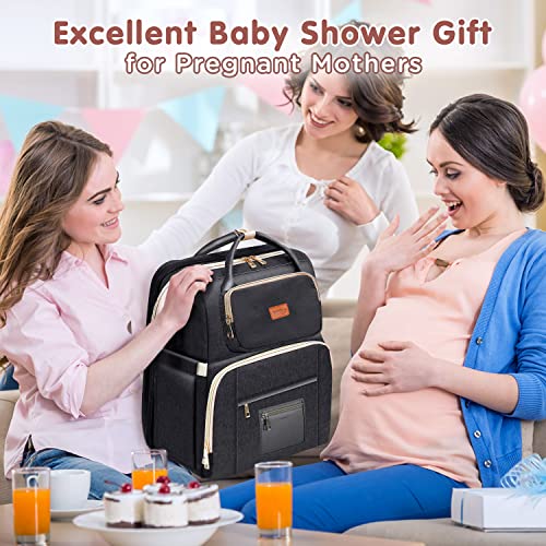 Bubblbay Diaper Bag Backpack, 16 Large Pockets Multifunctional Portable Baby Travel Bags for Boys Girls, 900D Waterproof Baby Diaper Bag