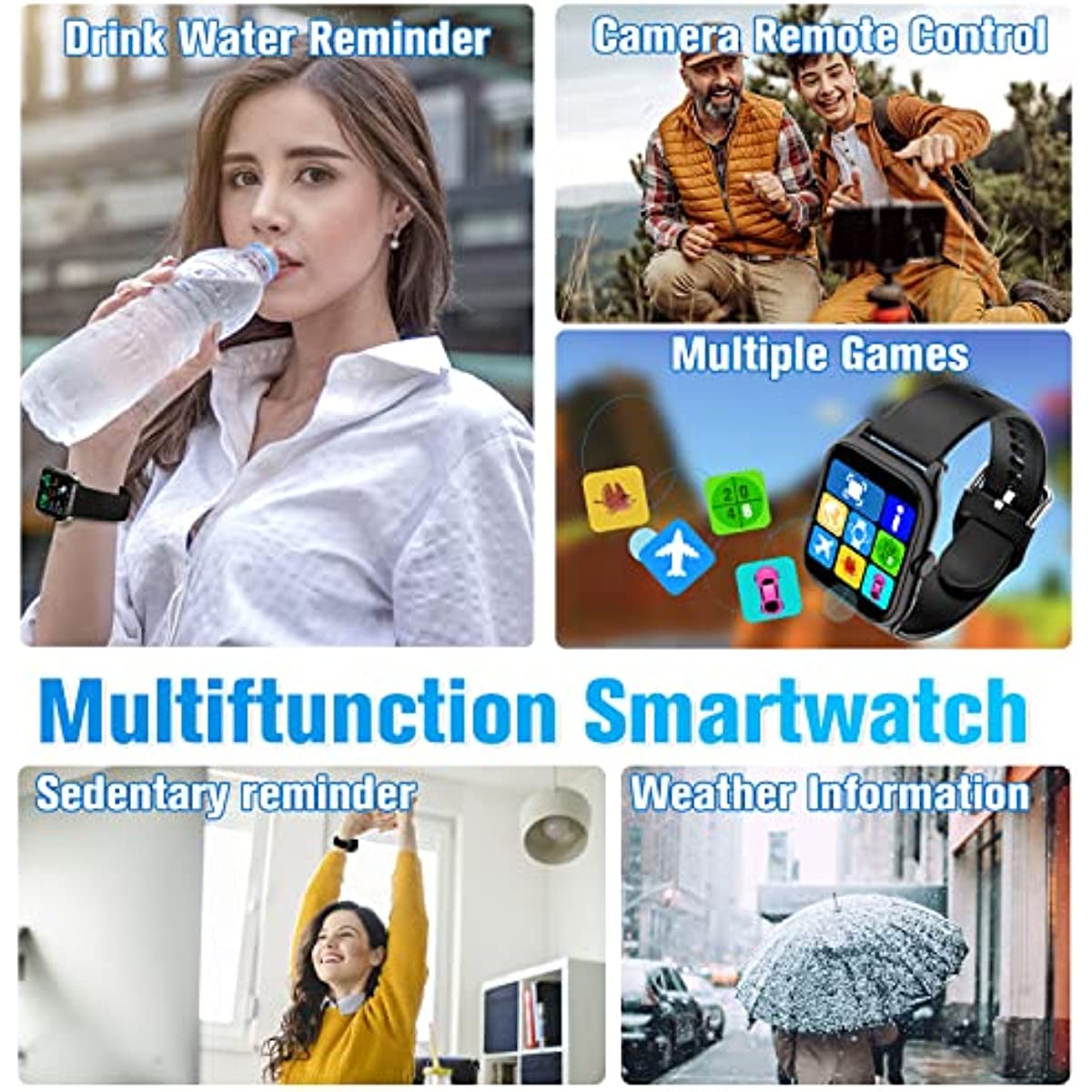 Smart Watch for Android and IOS Phones Women Men, 2023 1.81'' Bluetooth Smartwatch Full Touch Screen Answer/Make Call/Text Waterproof Smart Watches, Fitness Tracker Smart Watches for Outdoor Sports