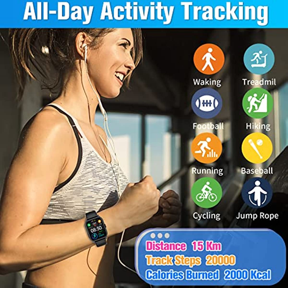 Smart Watch for Android and IOS Phones Women Men, 2023 1.81'' Bluetooth Smartwatch Full Touch Screen Answer/Make Call/Text Waterproof Smart Watches, Fitness Tracker Smart Watches for Outdoor Sports