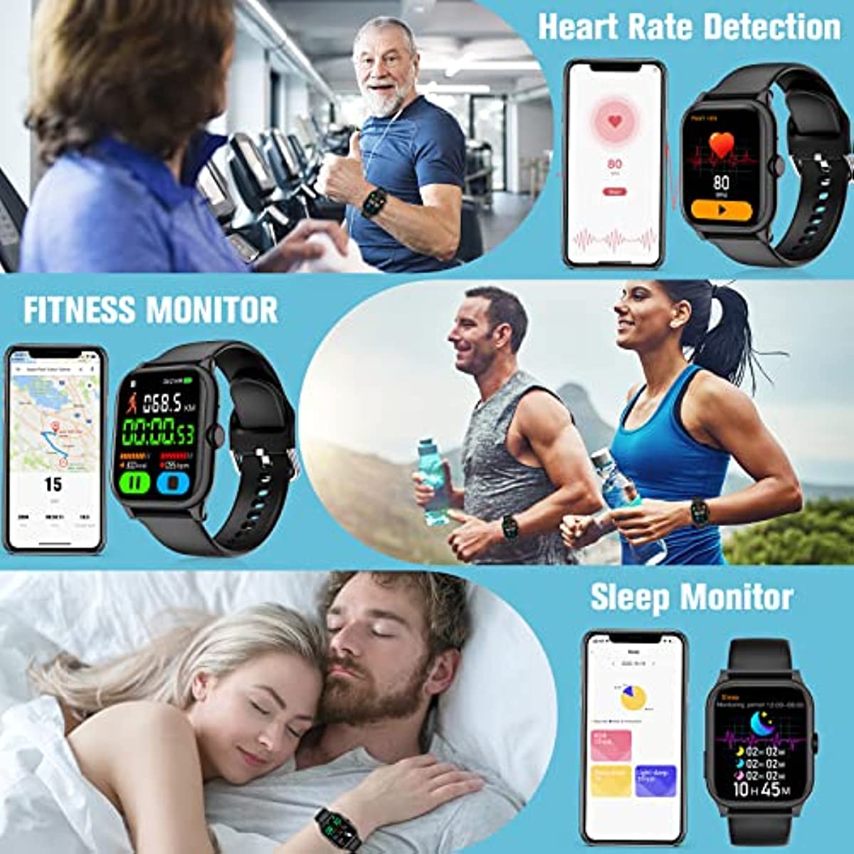Smart Watch for Android and IOS Phones Women Men, 2023 1.81'' Bluetooth Smartwatch Full Touch Screen Answer/Make Call/Text Waterproof Smart Watches, Fitness Tracker Smart Watches for Outdoor Sports