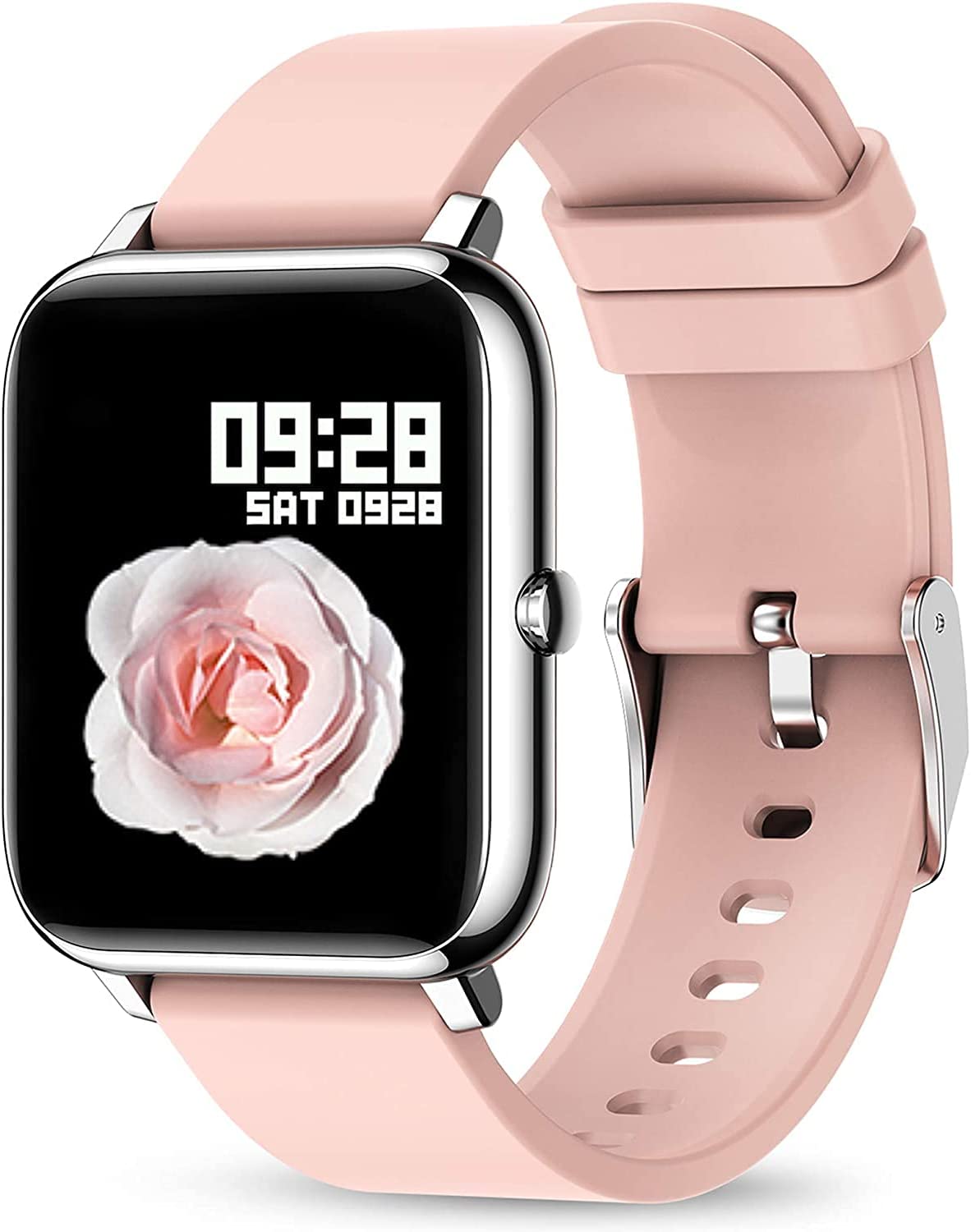 Smart Watch, KALINCO Fitness Tracker with Heart Rate Monitor, Blood Pressure, Blood Oxygen Tracking, 1.4 Inch Touch Screen Smartwatch Fitness Watch for Women Men Compatible with Android iPhone iOS