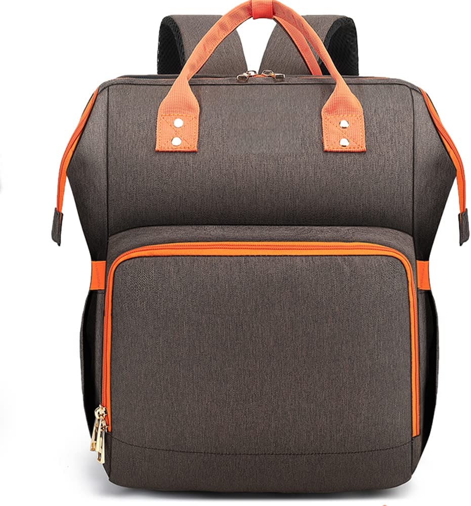 Diaper Bag Backpack - Large Travel Diaper Bags for Baby Girl & Boy - Portable Changing Pad, Stroller Straps, Insulated Pockets - Waterproof - Baby Shower Gifts - 16.5x9.4x14", 30L Capacity, Black Gray