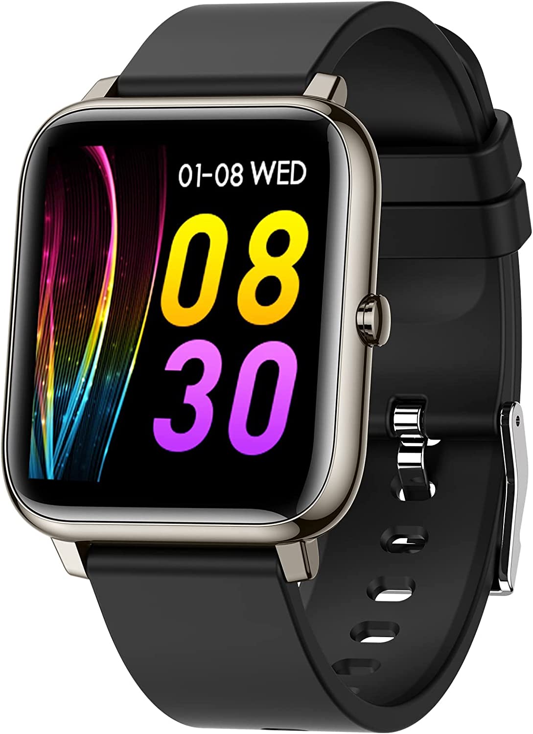 Smart Watch, Popglory Smartwatch with Blood Pressure, Blood Oxygen Monitor, Fitness Tracker with Heart Rate Monitor, Full Touch Fitness Watch for Android & iOS for Men Women