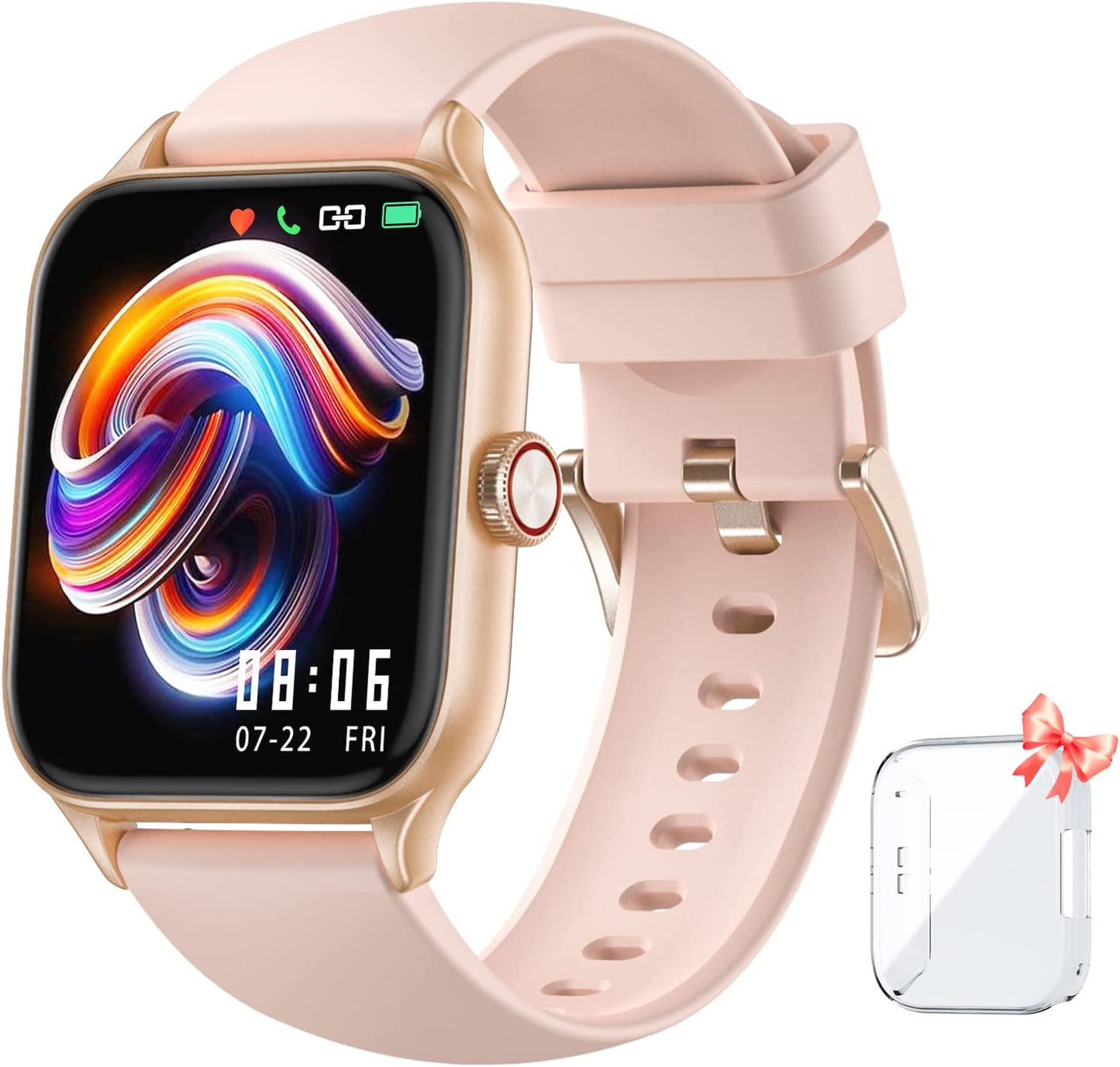 Smart Watch, Newest 1.85 "TFT HD Display Smart Watch with Receive & Dial, Smart Watch for Android iPhone with Pedometer, Fitness Tracker, Heart Rate, SMS Reminder, Android Smart Watch for Women Men