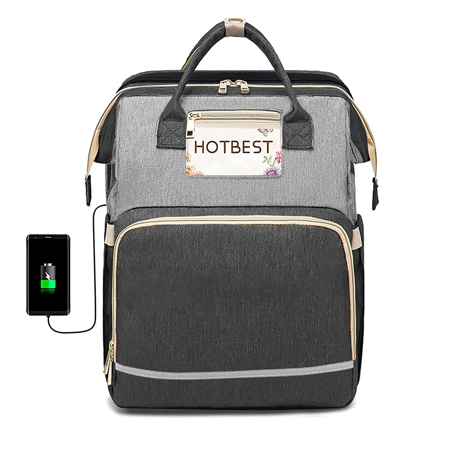 HOTBEST Baby Diaper Bag Backpack, Portable Travel Bags, Newborn Registry Baby Shower Gifts Essentials Accessories Stuff for Girls Boys Men Dad Mom Pink