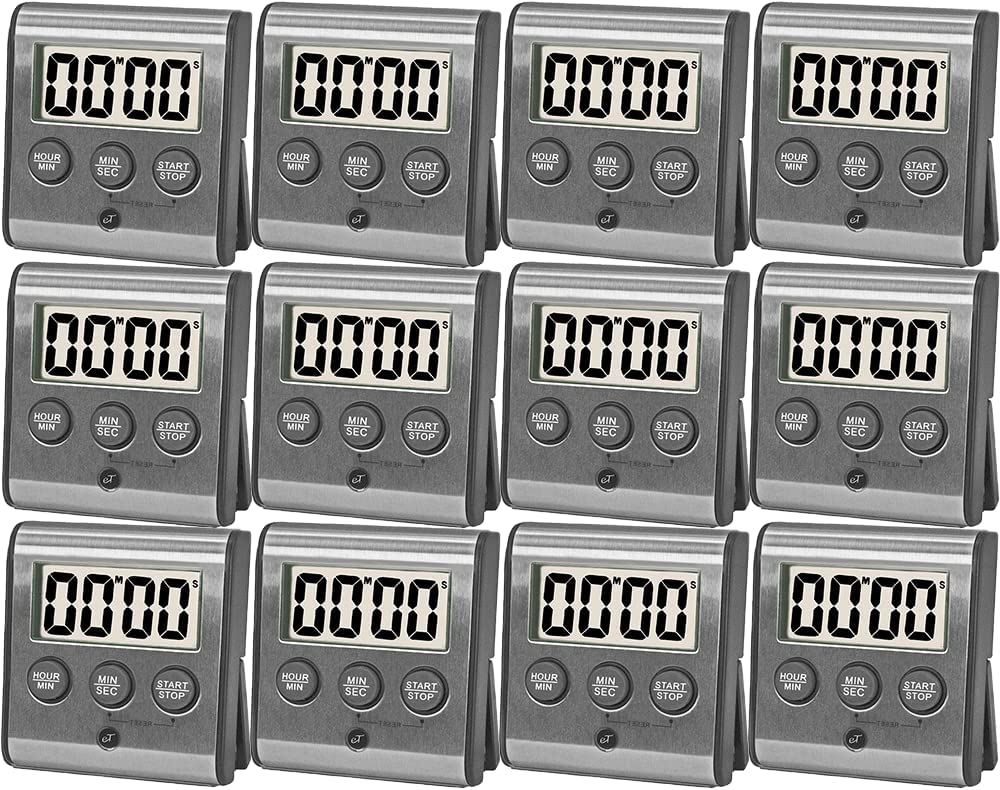 Elegant Digital Kitchen Timer, Stainless Steel Model eT-23, Super Strong Magnetic Back, Loud Alarm, Large Display, Auto Memory, Auto Shut-Off by eTradewinds