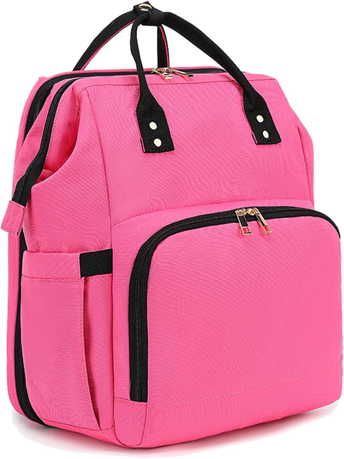 Diaper Bag Backpack - Large Travel Diaper Bags for Baby Girl & Boy - Portable Changing Pad, Stroller Straps, Insulated Pockets - Waterproof - Baby Shower Gifts - 16.5x9.4x14", 30L Capacity, Black Gray