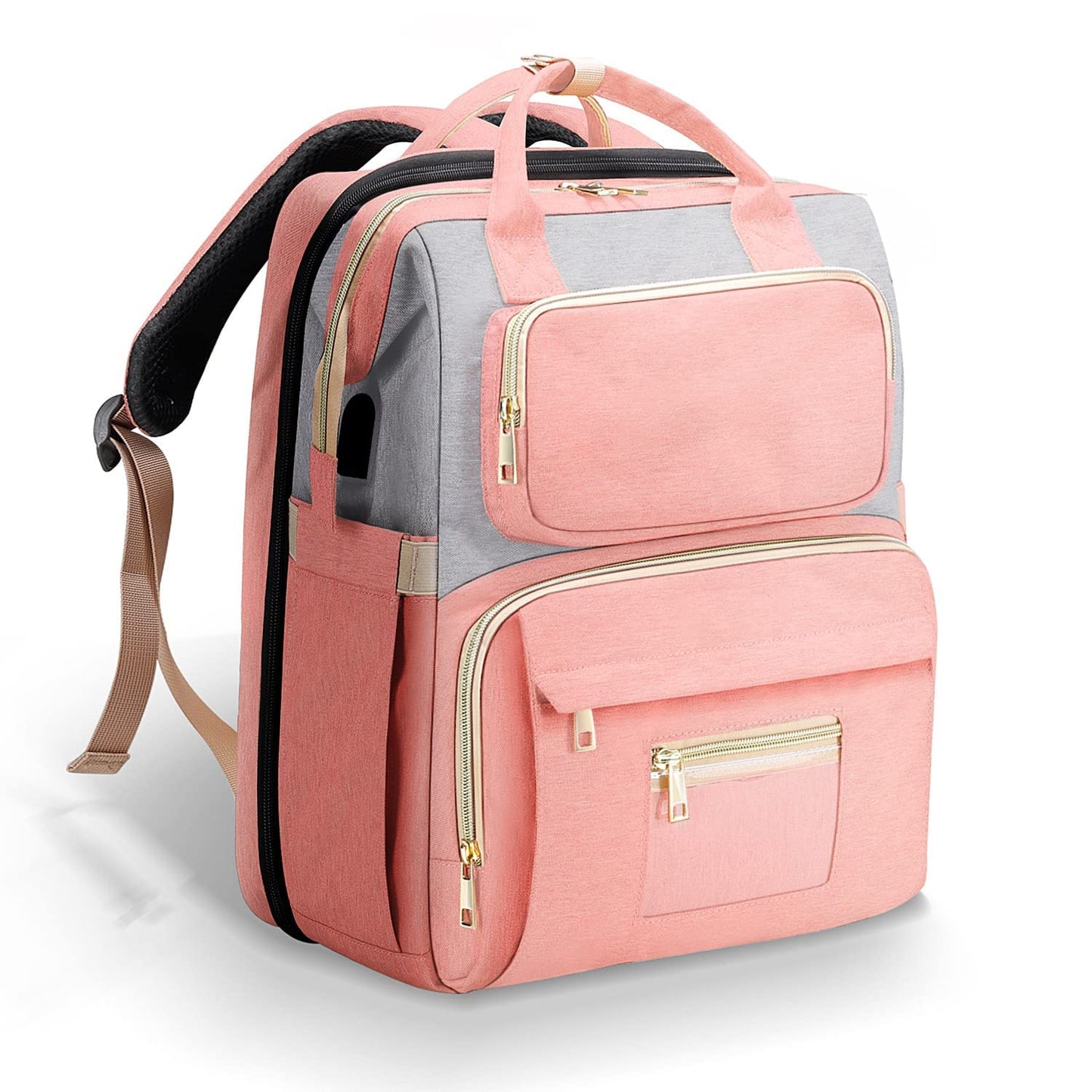 Bubblbay Diaper Bag Backpack, 16 Large Pockets Multifunctional Portable Baby Travel Bags for Boys Girls, 900D Waterproof Baby Diaper Bag