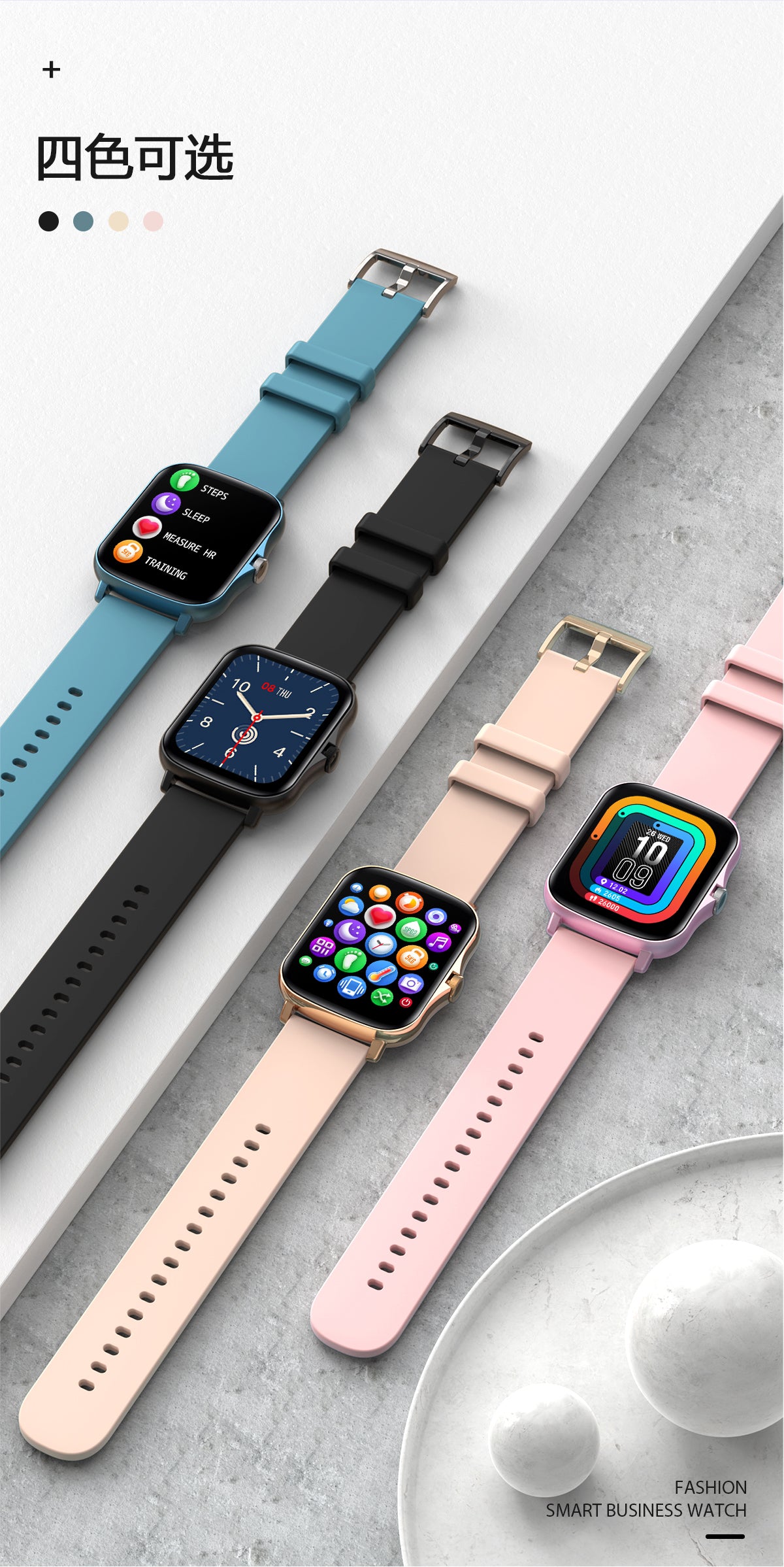 Full Touch Smartwatch Y20 Heart Rate Monitor Fitness Tracker Blood Pressure Smart Bracelet Dafit App Sport watch for Men Women