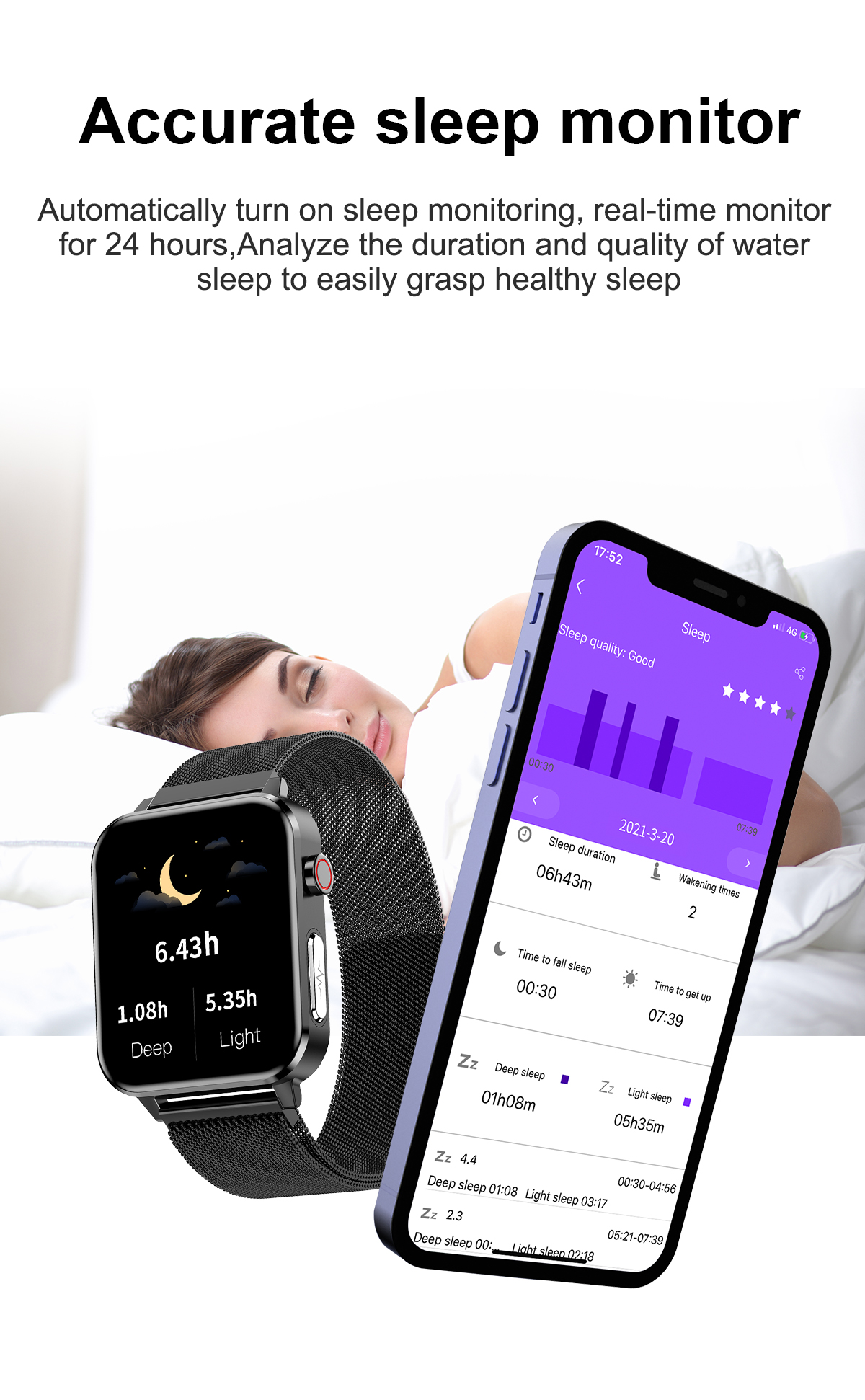 2022 Smart Watch E86 ECG+PPG 1.7'' HD IPS Screen AI Medical Diagnosis Blood Oxygen Temperature IP68 Sport Mens Smart Watch