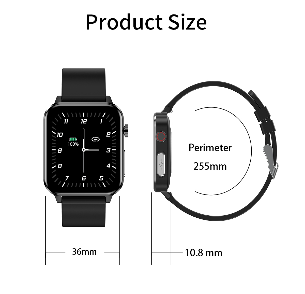 2022 Smart Watch E86 ECG+PPG 1.7'' HD IPS Screen AI Medical Diagnosis Blood Oxygen Temperature IP68 Sport Mens Smart Watch