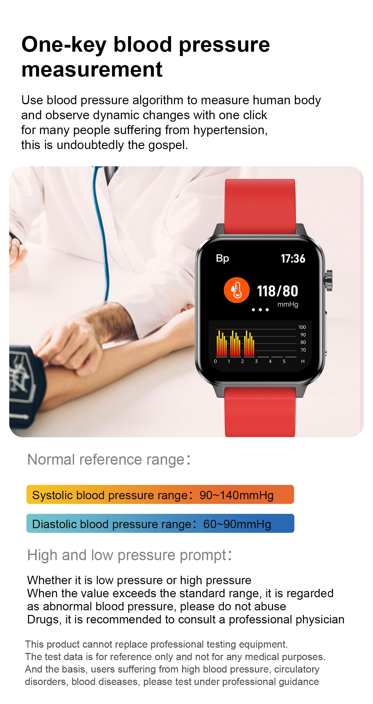 2022 Smart Watch E86 ECG+PPG 1.7'' HD IPS Screen AI Medical Diagnosis Blood Oxygen Temperature IP68 Sport Mens Smart Watch
