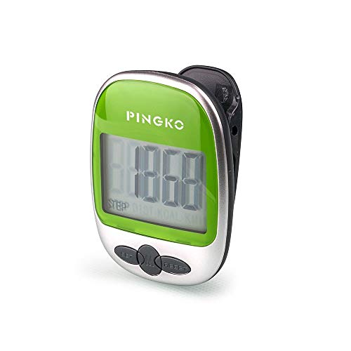 PINGKO Outdoor Multi-Function Portable Sport Pedometer Step/Distance/Calories/Counter - Green