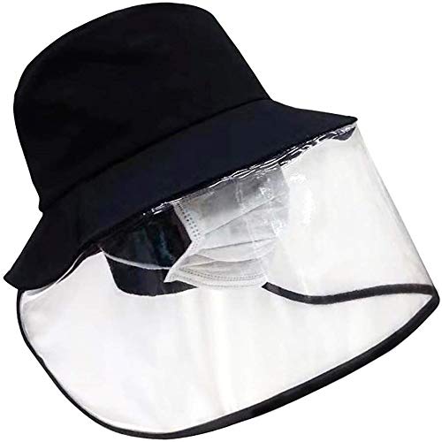 ONTA Sun Hats with Full Face, Adjustable Bucket Hats for Men Women, Fishing Hat, Collapsible Outdoor Bucket Hat UPF 30+ Black