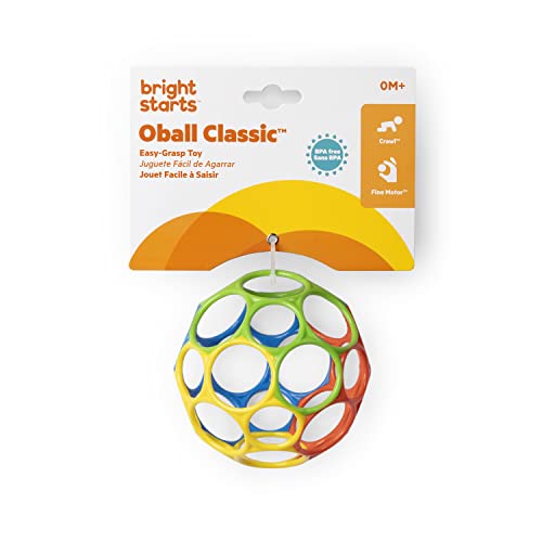 Oball Classic Ball - Red, Yellow, Green, Blue, Ages Newborn +