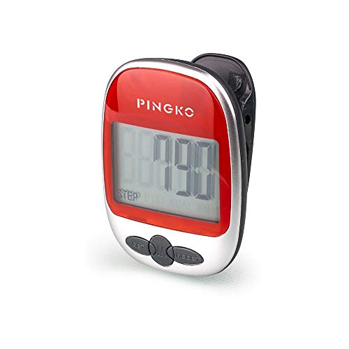PINGKO Best Pedometer for Walking Accurately Track Steps Multi-Function Portable Sport Pedometers Step/Distance/Calories/Counter