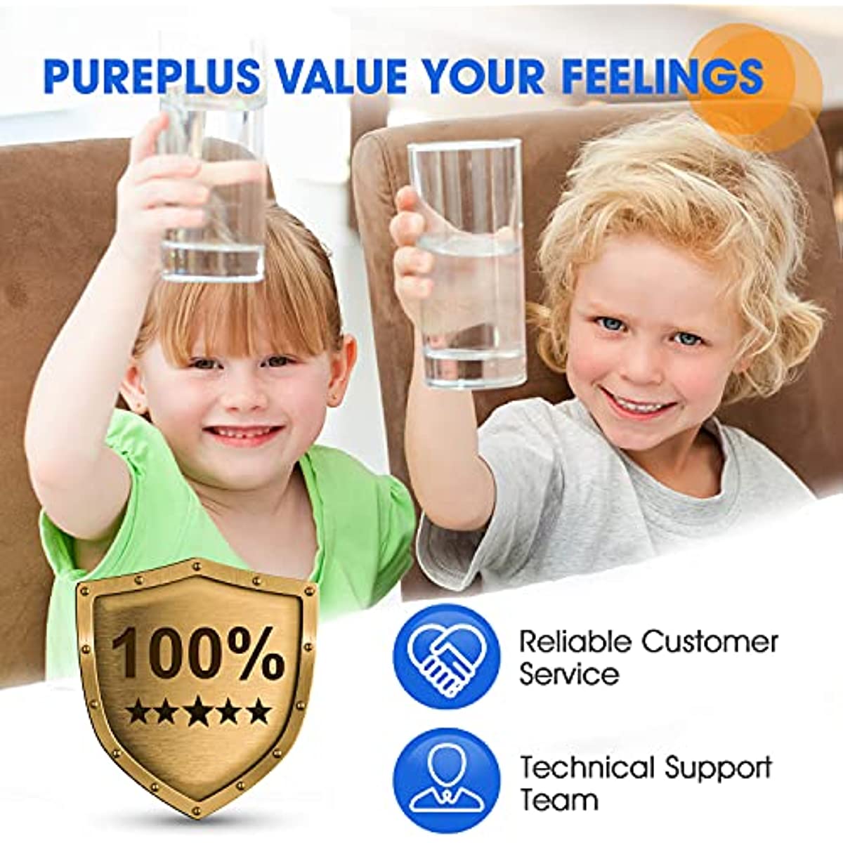 5 Micron 4.5" x 10" Whole House String Wound Sediment Filter for Well Water, Replacement Cartridge for 84637, WPX5BB97P, PC10, 355214-45, 355215-45, WP10BB97P, WP5BB97P, 2Pack