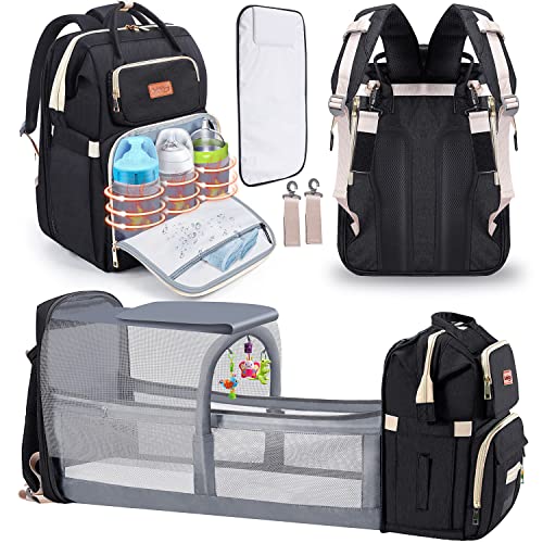 Bubblbay Diaper Bag Backpack, 16 Large Pockets Multifunctional Portable Baby Travel Bags for Boys Girls, 900D Waterproof Baby Diaper Bag