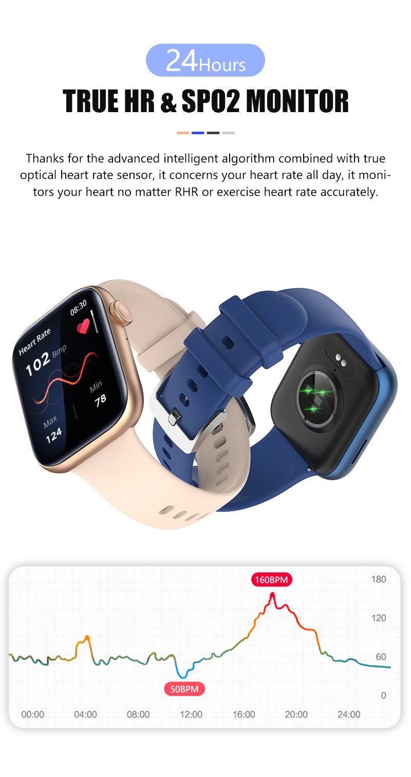 Smart Watch P45 1.8 Inch Large Screen Blood Oxygen Monitor Answer Call Digital Smart Watch with Rotary Keys
