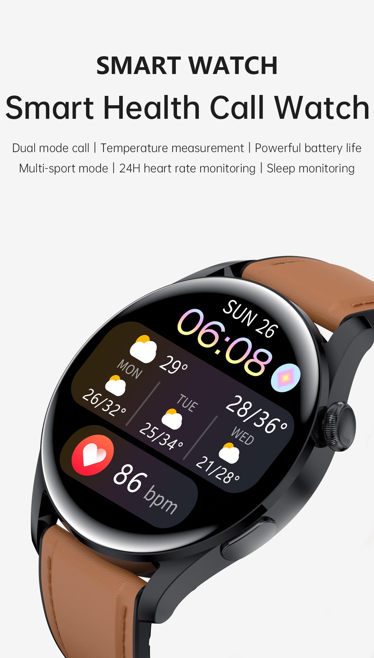 2022 New Smart Watch T33S Full Screen Heart Rate Blood Oxygen Fitness Sleep Tracker Ip67 Sports Mode Answer Call Watch