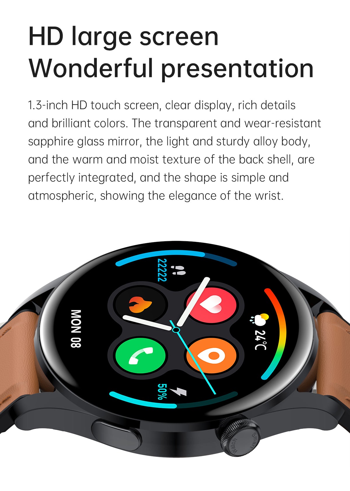 2022 New Smart Watch T33S Full Screen Heart Rate Blood Oxygen Fitness Sleep Tracker Ip67 Sports Mode Answer Call Watch